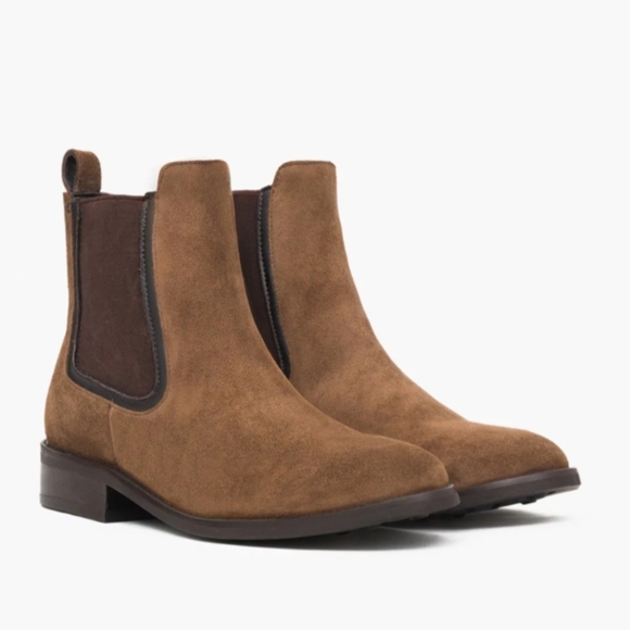 Thursday Boot Co Genuine Suede Glazed Ginger Duchess Ankle Boots Tan Size 6 - Picture 2 of 10